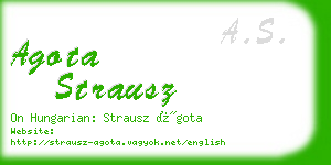 agota strausz business card